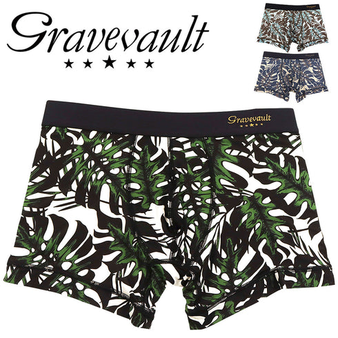 グレイブボールト Gravevault monstera leaf メンズ ショート ボクサーパンツ 【メール便】