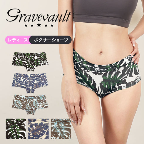グレイブボールト Gravevault monstera leaf レディース ボクサーショーツ 【メール便】