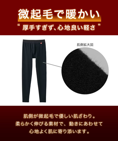 グンゼ GUNZE HOT MAGIC 綿のチカラ メンズ タイツ(前あき) 【メール便】