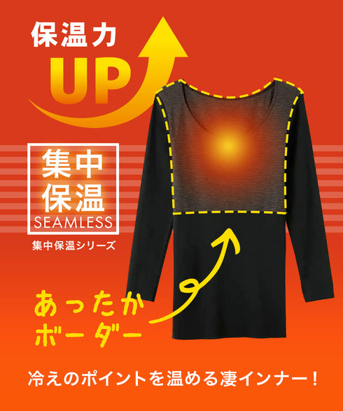 グンゼ GUNZE HOT MAGIC 集中保温シームレス レディース 8分袖インナー 【メール便】