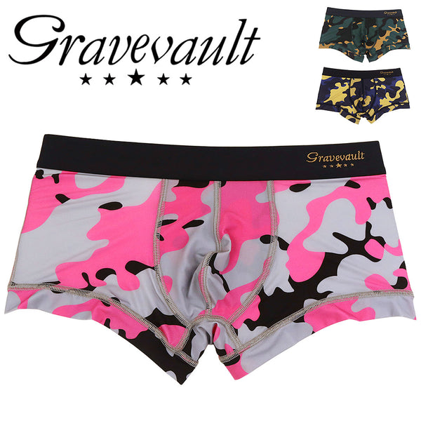 グレイブボールト Gravevault Stealth camo メンズ ローライズ ボクサーパンツ 【メール便】