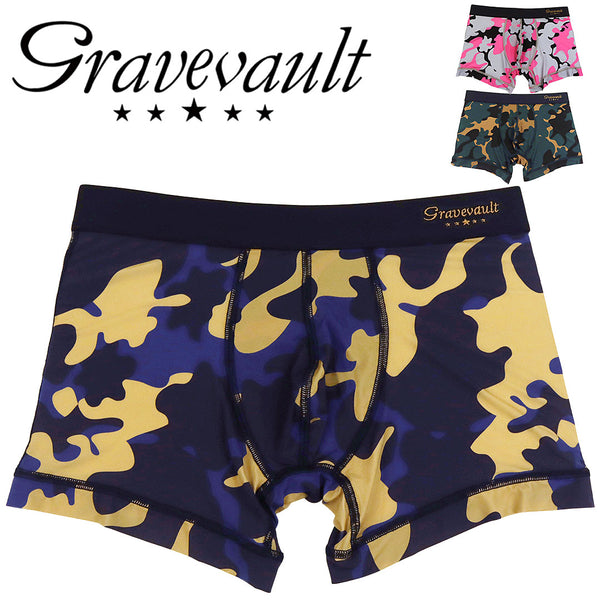 グレイブボールト Gravevault Stealth camo メンズ ショート ボクサーパンツ 【メール便】
