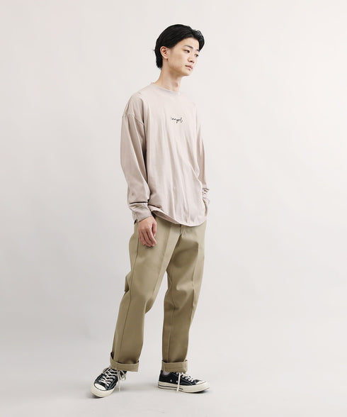 KANGOL / カンゴール 別注 コラボ オーバーサイズ 刺繍 ロゴ ロンT | ブランド クルーネックロンT 長袖Tシャツ クルーネック ロングtシャツ 無地 カットソー