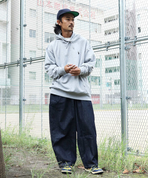 H171 / 着用サイズ: L 杢グレー×ブラック