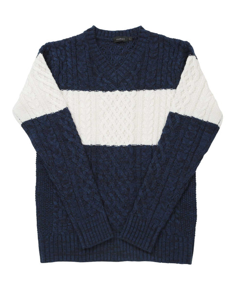マルチネックフィッシャーマンニット