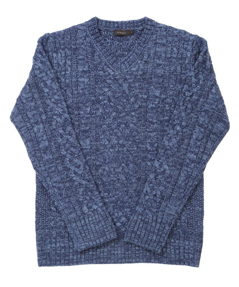 マルチネックフィッシャーマンニット