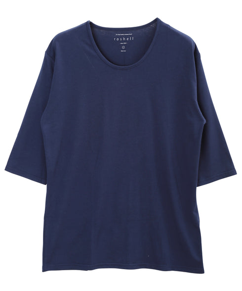 TRクルーネック五分袖Tシャツ │ メンズ Tシャツ 五分袖 半袖 クルーネック TR素材 伸縮性 ストレッチ きれいめ シンプル 無地 快適 涼しい 夏 夏服 カジュアル デイリー