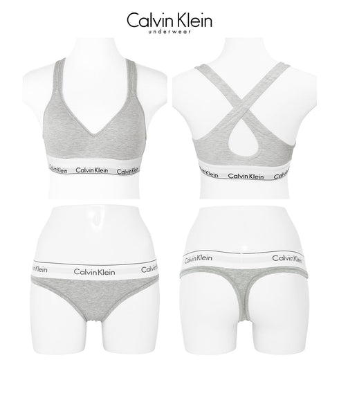 カルバンクライン Calvin Klein Modern Cotton レディース ブラ&Tバック 上下セット【メール便】|下着 アンダーウェア セットアップ おしゃれ 人気 クリスマス プレゼント 彼女