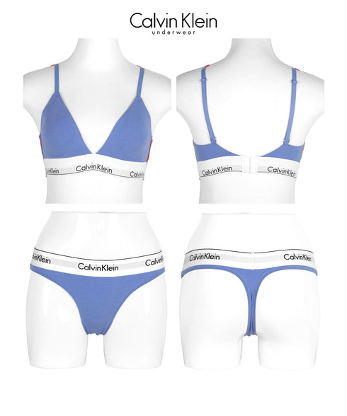カルバンクライン Calvin Klein Modern Cotton レディース ブラ&Tバック 上下セット【メール便】|下着 アンダーウェア セットアップ おしゃれ 人気 クリスマス プレゼント 彼女