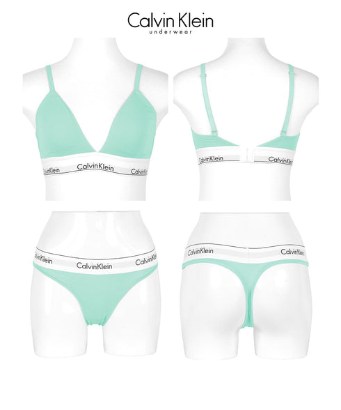 カルバンクライン Calvin Klein Modern Cotton レディース ブラ&Tバック 上下セット【メール便】|下着 アンダーウェア セットアップ おしゃれ 人気 クリスマス プレゼント 彼女