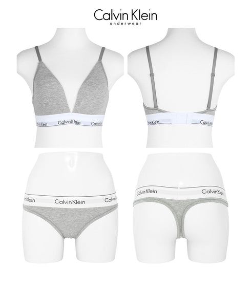 カルバンクライン Calvin Klein Modern Cotton レディース ブラ&Tバック 上下セット【メール便】|下着 アンダーウェア セットアップ おしゃれ 人気 クリスマス プレゼント 彼女