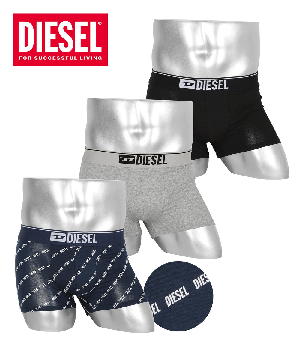 洗練されたデザイン　DIESEL　3パック ボクサーパンツ　新モデル　L ディーゼル DIESEL 【3枚セット】PRINT メンズ ローライズ