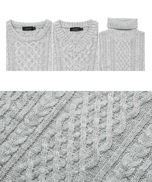 マルチネックフィッシャーマンニット