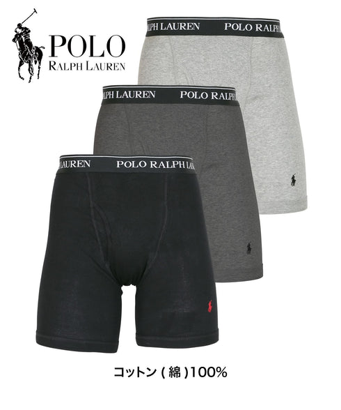ポロ ラルフローレン POLO RALPH LAUREN 【3枚セット】3 CLASSIC FIT COTTON LONG LEG メンズ ロングボクサーパンツ yearsale_f