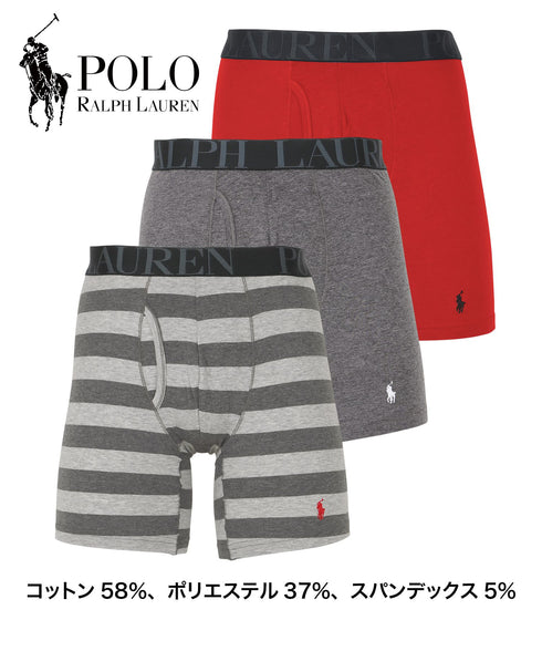 ポロ ラルフローレン POLO RALPH LAUREN 【3枚セット】3 CLASSIC FIT COTTON LONG LEG メンズ ロングボクサーパンツ 下着 おしゃれ 人気 プレゼント 彼氏 父の日