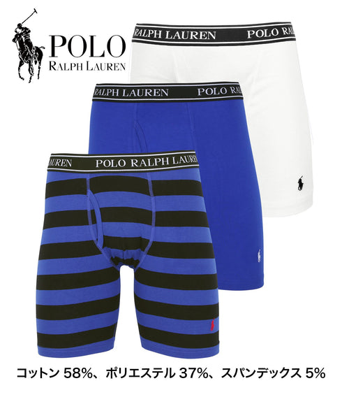 ポロ ラルフローレン POLO RALPH LAUREN 【3枚セット】3 CLASSIC FIT COTTON LONG LEG メンズ ロングボクサーパンツ 下着 おしゃれ 人気 プレゼント 彼氏 父の日