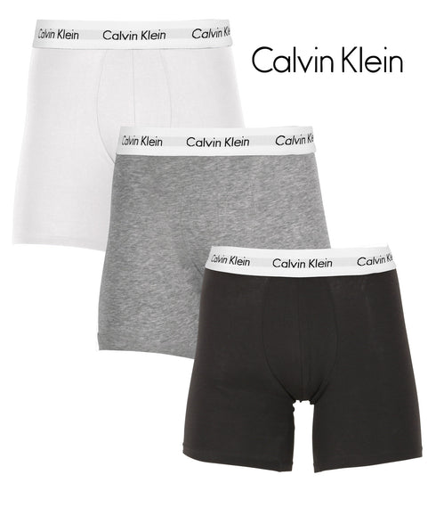 カルバンクライン Calvin Klein 【3枚セット】Cotton Stretch メンズ ロング ボクサーパンツ|下着 おしゃれ 人気 クリスマス プレゼント 彼氏