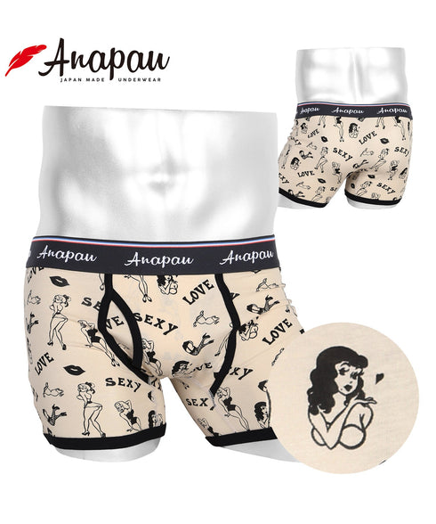 アナパウ Anapau Anapau メンズボクサーパンツ 【メール便】|下着 おしゃれ 人気 クリスマス プレゼント 彼氏