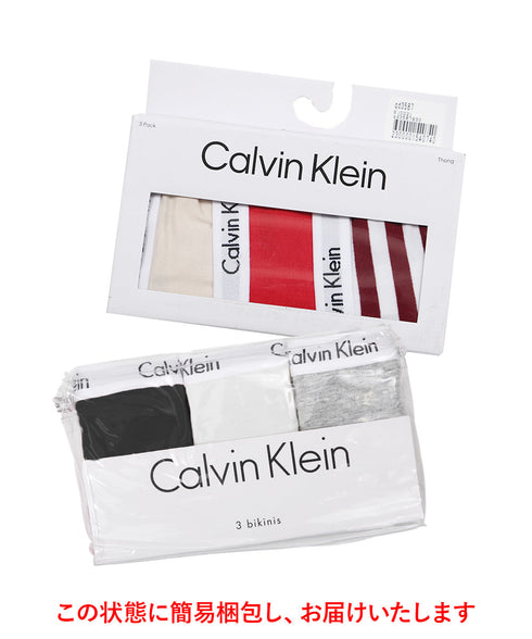 カルバンクライン Calvin Klein 【3枚セット】CAROUSEL レディース Tバック yearsale_f