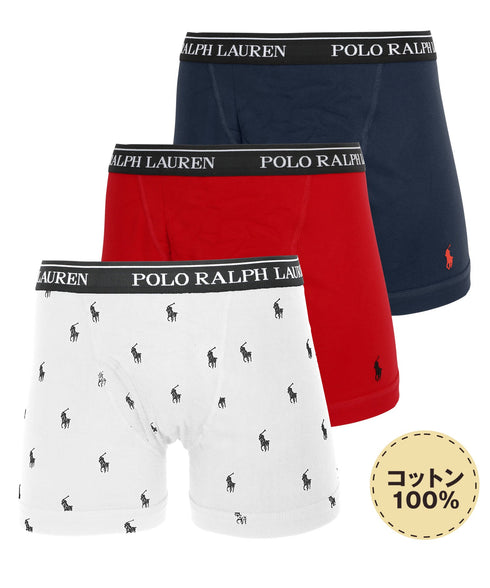 ポロ ラルフローレン POLO RALPH LAUREN ワケあり【3枚セット】CLASSIC FIT メンズ ロングボクサーパンツ 下着 おしゃれ 人気 プレゼント 彼氏