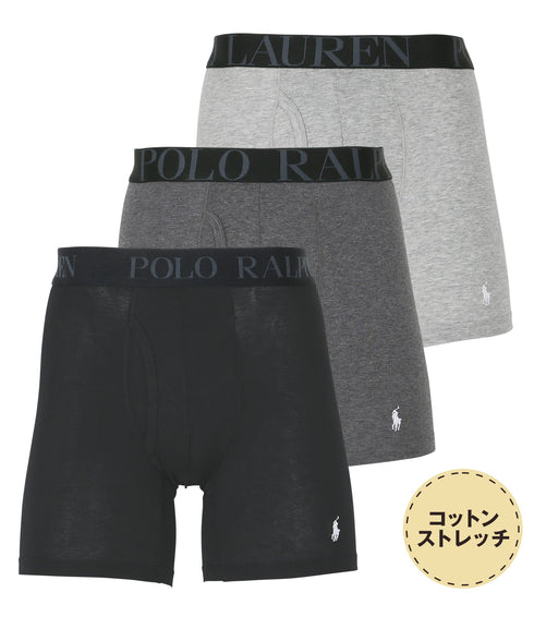 ポロ ラルフローレン POLO RALPH LAUREN ワケあり【3枚セット】CLASSIC FIT メンズ ロングボクサーパンツ 下着 おしゃれ 人気 プレゼント 彼氏