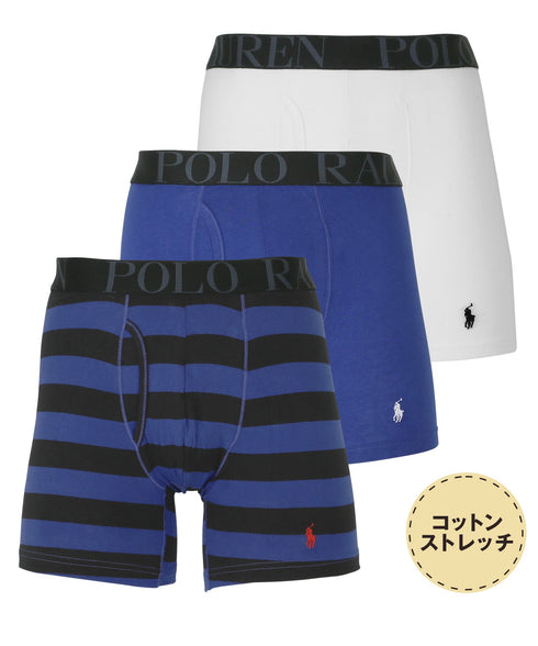 ポロ ラルフローレン POLO RALPH LAUREN ワケあり【3枚セット】CLASSIC FIT メンズ ロングボクサーパンツ 下着 おしゃれ 人気 プレゼント 彼氏