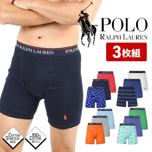 ポロ ラルフローレン POLO RALPH LAUREN 【3枚セット】CLASSIC FIT メンズ ロングボクサーパンツ|下着 おしゃれ 人気 クリスマス プレゼント 彼氏