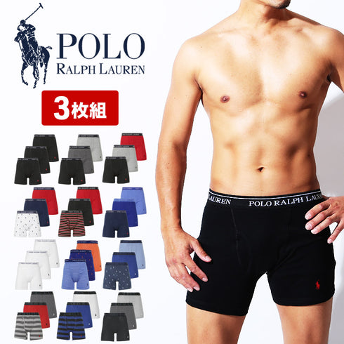 ポロ ラルフローレン POLO RALPH LAUREN 【3枚セット】CLASSIC FIT メンズ ロングボクサーパンツ 下着 おしゃれ 人気 プレゼント 彼氏 父の日