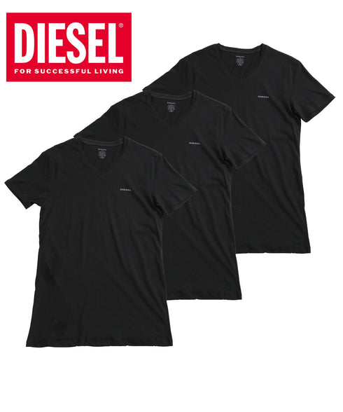 ディーゼル DIESEL 【3枚セット】Essentials 半袖 Vネック Tシャツ cts
