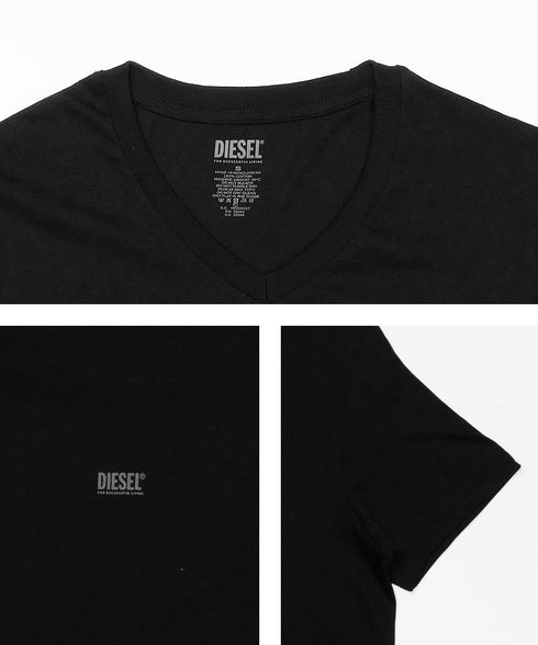 ディーゼル DIESEL 【3枚セット】Essentials 半袖 Vネック Tシャツ cts