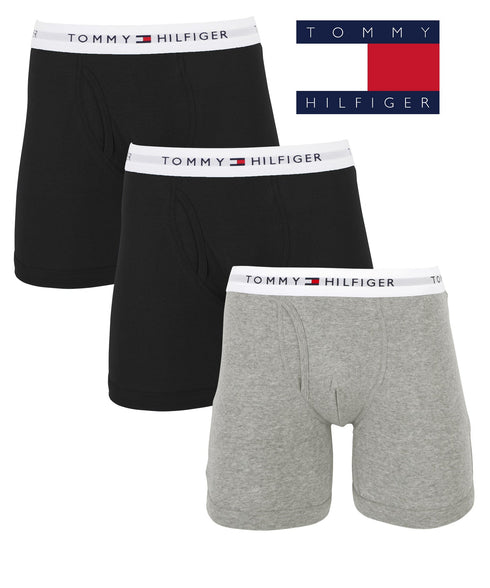 トミー ヒルフィガー TOMMY HILFIGER 【3枚セット】Classic Fit Knit メンズ トランクス ギフト ラッピング無料 おしゃれ かっこいい 綿 無地 ロゴ