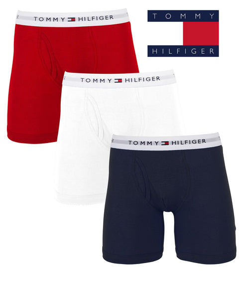 トミー ヒルフィガー TOMMY HILFIGER 【3枚セット】Classic Fit Knit メンズ トランクス ギフト ラッピング無料 おしゃれ かっこいい 綿 無地 ロゴ