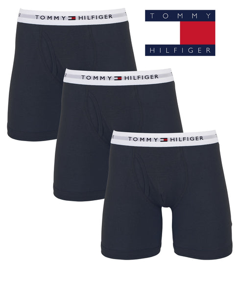 トミー ヒルフィガー TOMMY HILFIGER 【3枚セット】Classic Fit Knit メンズ トランクス ギフト ラッピング無料 おしゃれ かっこいい 綿 無地 ロゴ