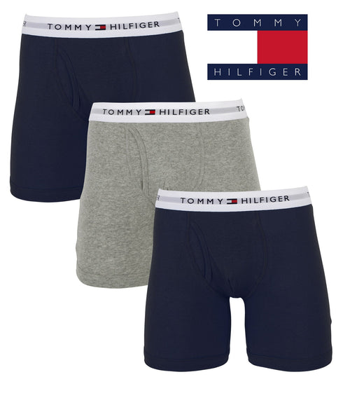 トミー ヒルフィガー TOMMY HILFIGER 【3枚セット】Classic Fit Knit メンズ トランクス ギフト ラッピング無料 おしゃれ かっこいい 綿 無地 ロゴ