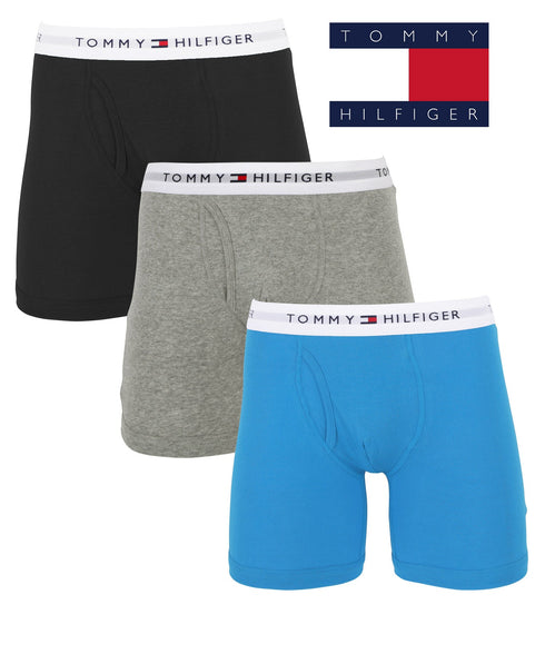 トミー ヒルフィガー TOMMY HILFIGER 【3枚セット】Classic Fit Knit メンズ トランクス ギフト ラッピング無料 おしゃれ かっこいい 綿 無地 ロゴ
