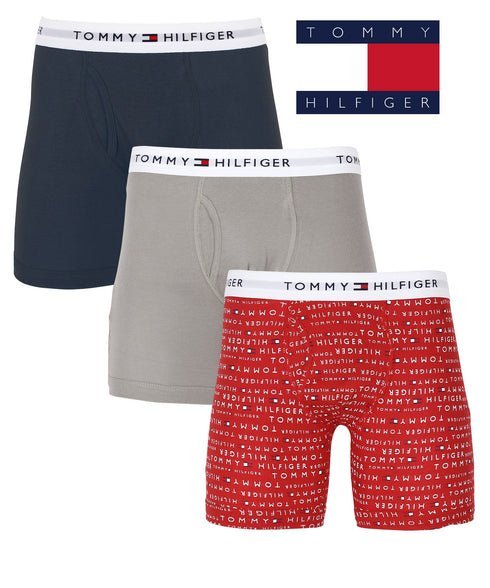 トミー ヒルフィガー TOMMY HILFIGER 【3枚セット】Classic Fit Knit メンズ トランクス ギフト ラッピング無料 おしゃれ かっこいい 綿 無地 ロゴ