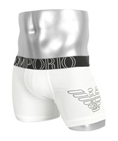 EMPORIO ARMANI エンポリオアルマーニ ボクサーパンツ メンズ パンツ 男性 下着 ブランド STRETCH COTTON BOXER 彼氏 夫 息子 プ 父の日 プレゼント(2.ホワイト-海外S(日本M相当))