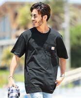 CARHARTT（カーハート）　ポケットTシャツ│メンズ ポケT ビッグTシャツ 大きいサイズ XXL 胸 ワンポイント ブランド(Black-S)