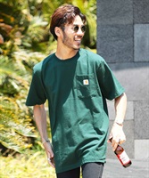 CARHARTT（カーハート）　ポケットTシャツ│メンズ ポケT ビッグTシャツ 大きいサイズ XXL 胸 ワンポイント ブランド(Hunter Green-S)