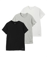 Calvin Klein カルバンクライン 3枚セット メンズ 半袖 Tシャツ ギフト プレゼント 下着 ラッピング無料(1.マルチ-海外S(日本M相当))
