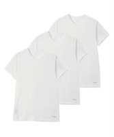 Calvin Klein カルバンクライン 3枚セット メンズ 半袖 Tシャツ ギフト プレゼント 下着 ラッピング無料(3.ホワイト-海外S(日本M相当))