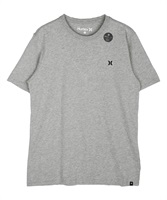 【メール便】HURLEY/ハーレー Staple Icon メンズ クルーネック 半袖Tシャツ 彼氏 プレゼント 男性(508904) ブランド(グレーヘザー-S)