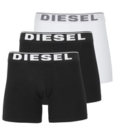 DIESEL ディーゼル 3枚セット SPORT メンズ ロングボクサーパンツ ギフト 男性下着 ラッピング無料 かっこいい 父の日 プレゼント(3.ホワイトブラックセット-海外XS(日本S相当))
