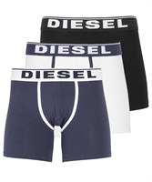 DIESEL ディーゼル 3枚セット SPORT メンズ ロングボクサーパンツ ギフト 男性下着 ラッピング無料 かっこいい 父の日 プレゼント(4.ネイビーマルチセット-海外XS(日本S相当))