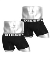 DIESEL ディーゼル 2枚セット メンズ ボクサーパンツ ギフト 男性下着 ラッピング無料 かっこいい 父の日 プレゼント(1.ブラックセット-海外XS(日本S相当))