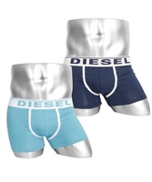 DIESEL ディーゼル 2枚セット メンズ ボクサーパンツ ギフト 男性下着 ラッピング無料 かっこいい 父の日 プレゼント(3.ブルーセット-海外XS(日本S相当))