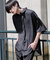 マルチパターンオーバーサイズドルマンシャツ(ブラックペイズリー-フリーサイズ)