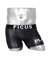 FICUS/フィークス CALL OUT メンズ ボクサーパンツ アンダーウェア 下着 前閉じ おしゃれ かっこいい ツルツル ノイズ 人物 ロゴ ワンポイント 彼氏 夫 息子 プレゼント 通販(CA(ブラック-S)