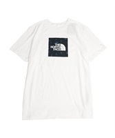 THE NORTH FACE/ザノースフェイス BOXED IN メンズ クルーネック 半袖 Tシャツ おしゃれ かっこいい 綿 ボックスロゴ アウトドア キャンプ ロゴ ワンポイント 彼氏 夫 息子(2.ホワイト-S)