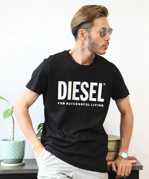 DIESEL T-Diego-Logo T-shirt│ディーゼル メンズ ロゴ Tシャツ ブラック ホワイト ネイビー 黒 白 大きいサイズ  ユニセックス S M L XLXXL｜ディーゼル Tシャツ・カットソー ディーゼル 半袖